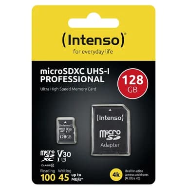 Intenso Intenso Micro SD 128GB UHS-I Professional 4034303030095 Vastaa: N/A