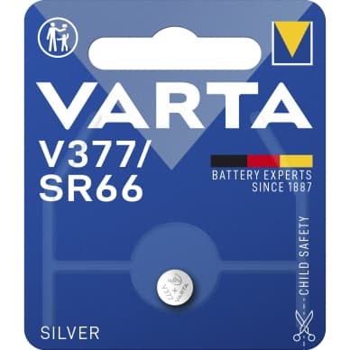 Varta Varta V377/SR66 hopeinen nappiparisto - 1 kpl 377101401 Vastaa: N/A