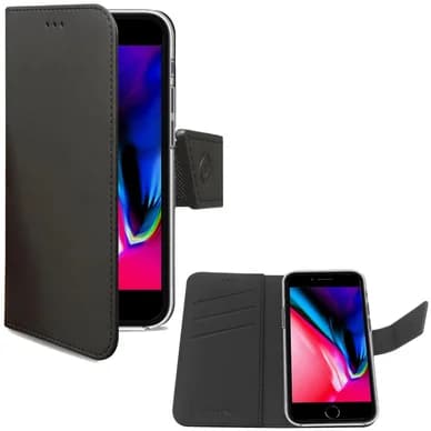Celly Wally Wallet Case, iPhone 7/8/SE 2 gen, musta/ruskea WALLY800 Vastaa: N/A