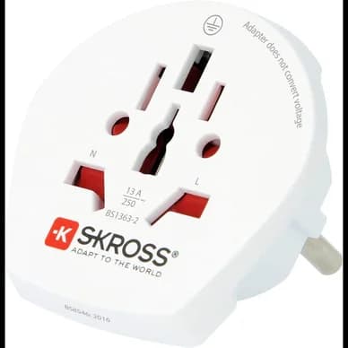 SKROSS Skross World to Europe travel adapter - Bulk (white) 7640326820598 Vastaa: N/A