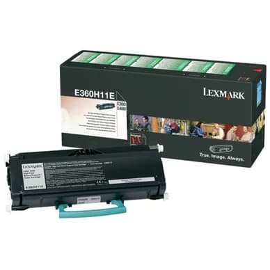 Lexmark Värikasetti musta 9.000 sivua, High Yield, return E360H11E Vastaa: N/A