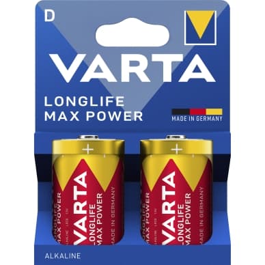 Varta Varta Pitkäikäinen Max Power D -akku - 2 kpl 4720614422 Vastaa: N/A