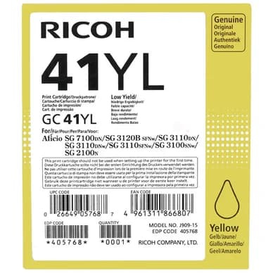 Ricoh Gelpatron keltainen, 600 sivua 405768 Vastaa: N/A