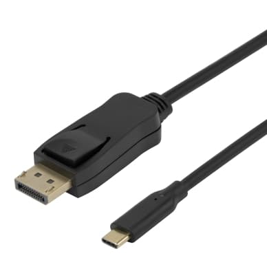 DELTACO 8K USB-C - DisplayPort-kaapeli, kaksisuuntainen, 1m, musta USBC-DP-BI100 Vastaa: N/A