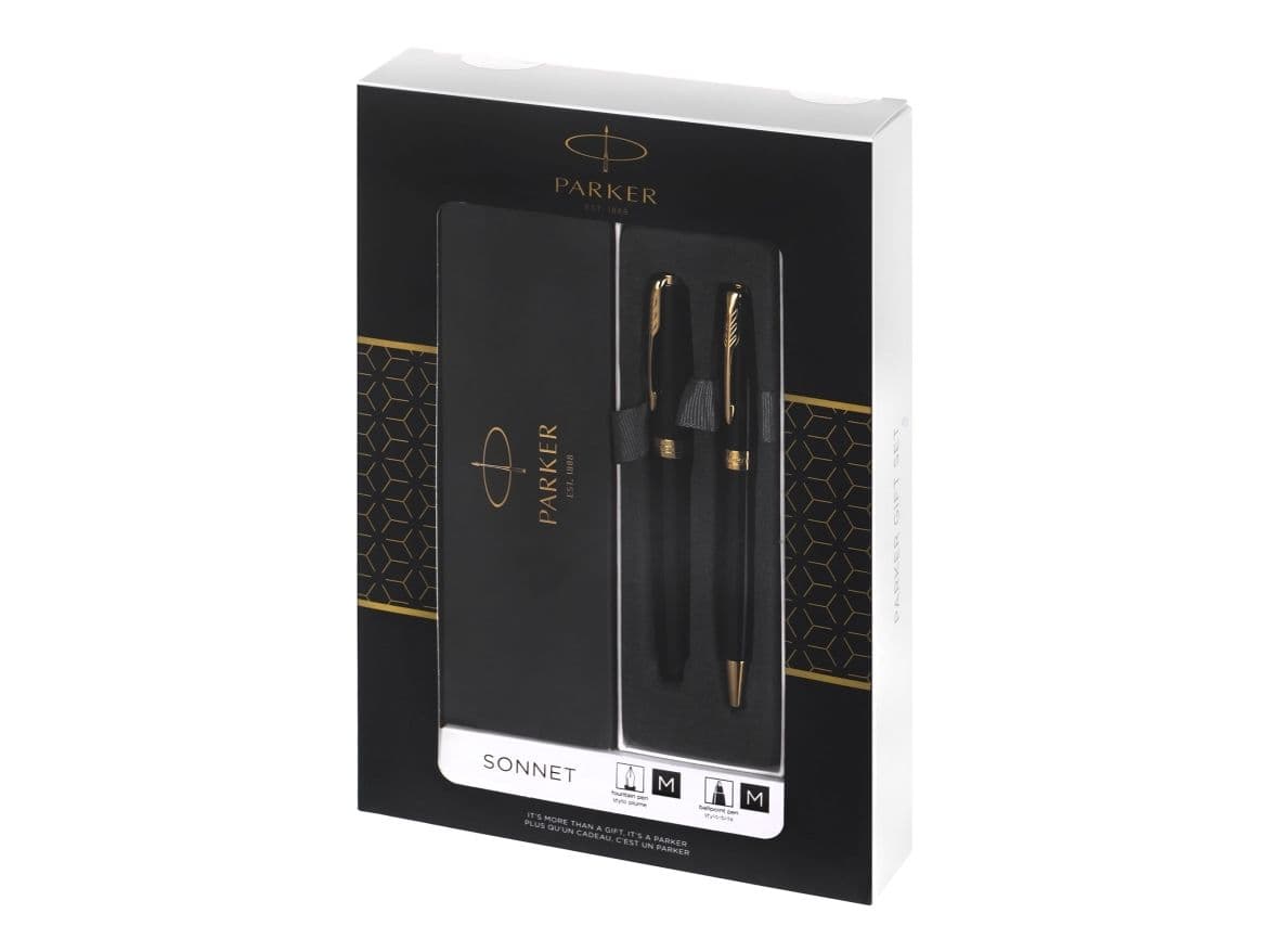 Parker Sonnet GT kuulakärkikynä + täytekynä duo set musta