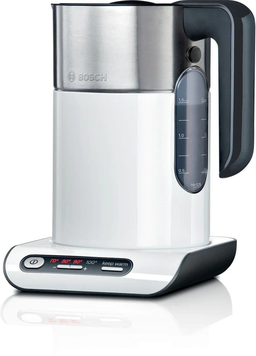 Bosch Styline TWK8611P vedenkeitin, valkoinen - 1,5 l - 2400 W