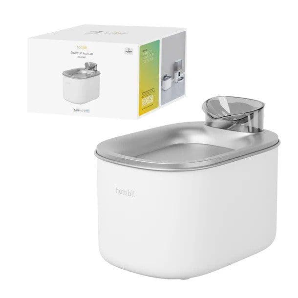Hombli HBWF-0109, Automaattinen lemmikinvesiastia, Ruostumaton teräs, Valkoinen, Sisätila, Kissa, 3,5 L