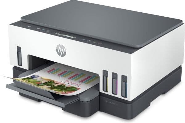 HP Smart Tank 720 All-in-One, Lämpömustesuihkutulostin, Väritulostus, 4800 x 1200 DPI, A4, Suoratulostus, Harmaa, Valkoinen