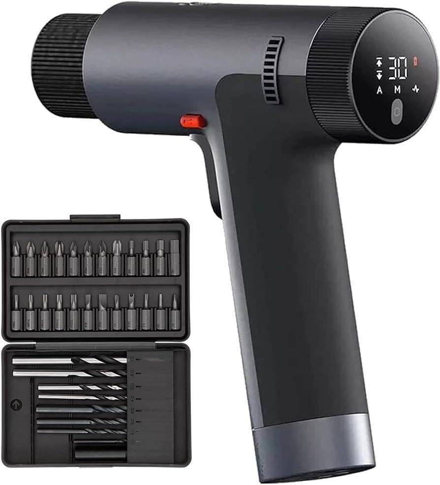 Xiaomi 36247, Pistooliporakone, Harjaton, 1400 RPM, 370 RPM, 30 Nm, Akku