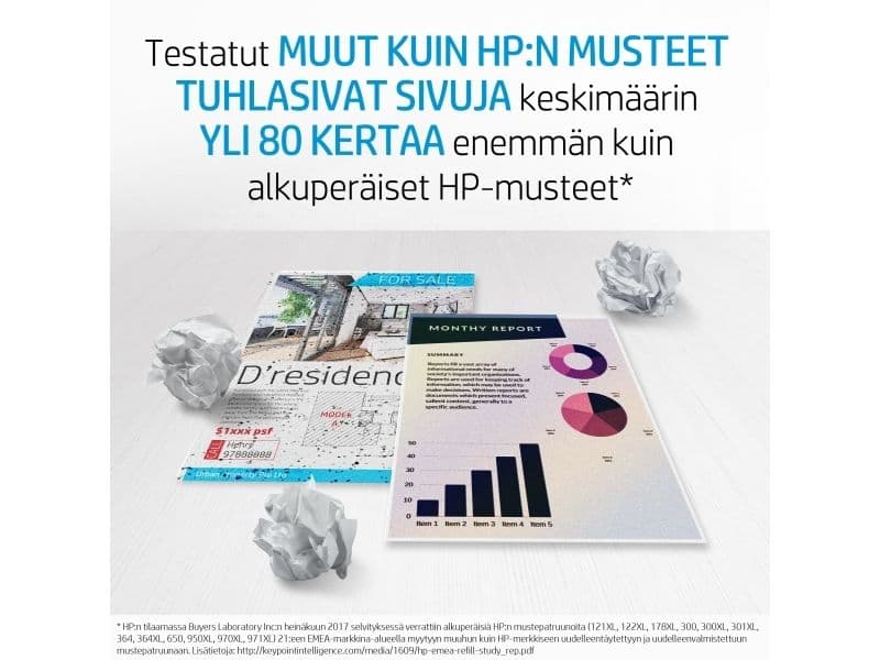 HP 912XL alkuperäinen riittoisa musta mustepatruuna, Korkea (XL) värintuotto, Väriainepohjainen muste, 21,7 ml, 825 sivua, 1 kpl