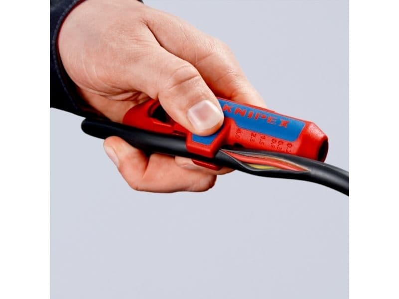 Knipex ErgoStrip, Suojaava eristys, 93 g, Sininen, Punainen