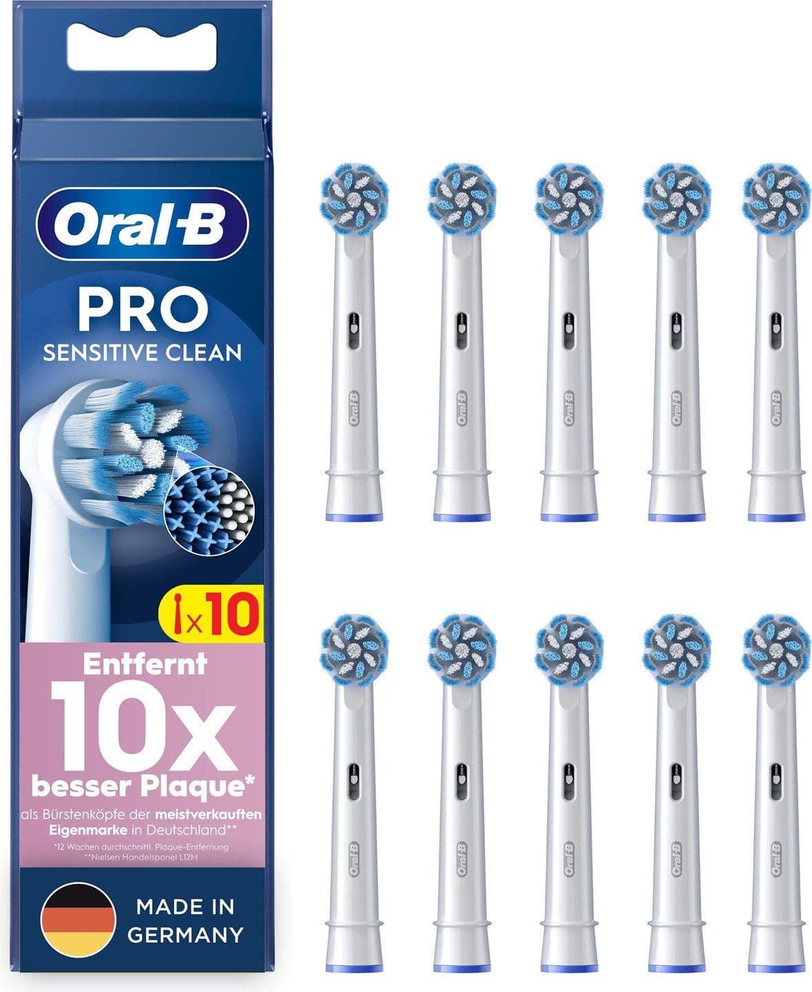 Oral-B Pro Sensitive Clean -hammasharjan päät - valkoinen - 10 kpl