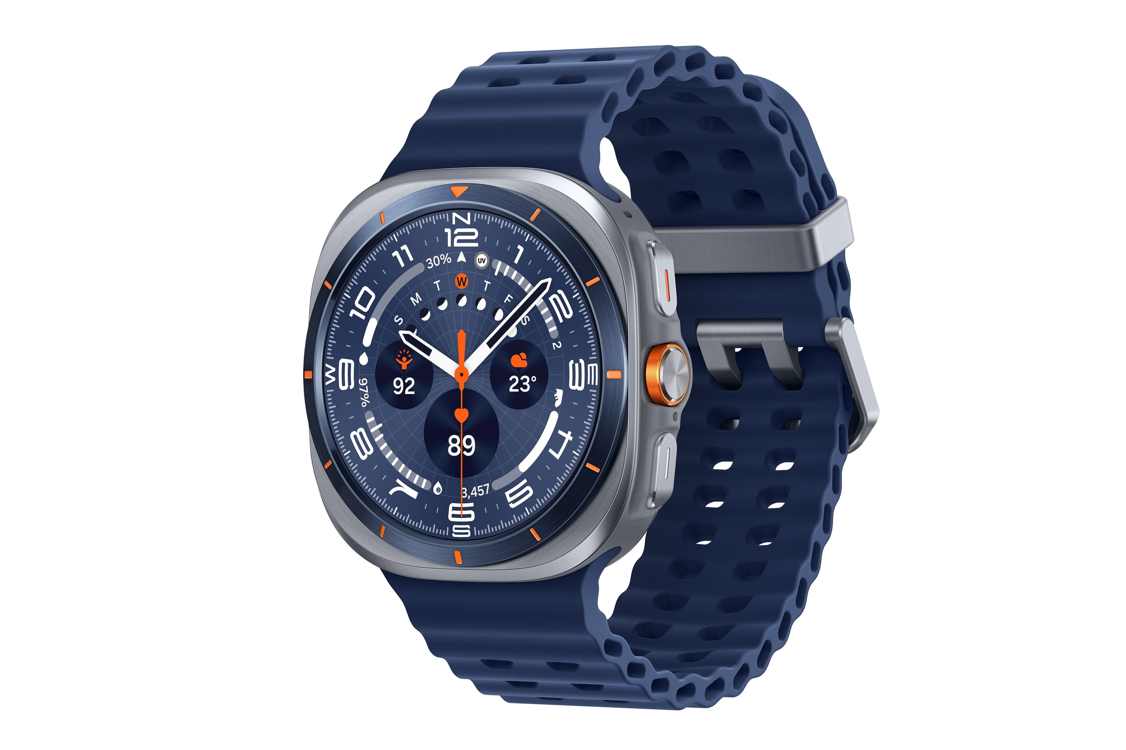 Samsung | Galaxy Watch Ultra (2025) - Titanium Blue (Navy Blue strap)