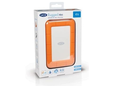 LaCie Rugged Mini - Kiintolevy - 4 TB - ekstern (bærbar) - USB 3.0 - 5400 rpm