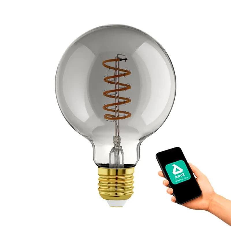 EGLO E27 LED-Z G95 SPIRAL 4W 150LM 2000K SMOKE