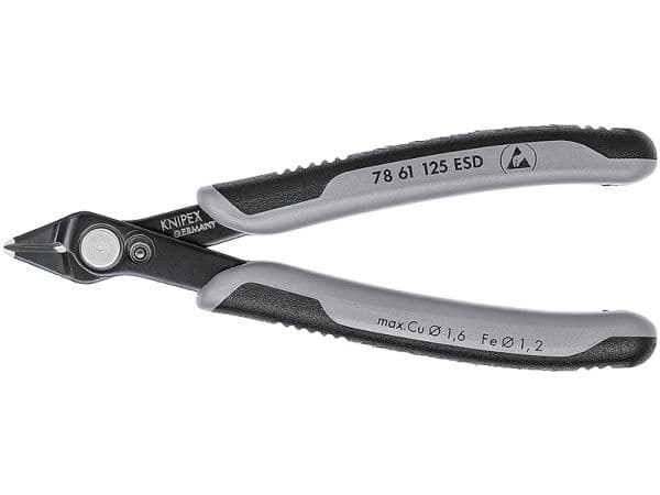 Electronic Super Knips® ESD bruneret med flerkomponent-håndtag 125 mm