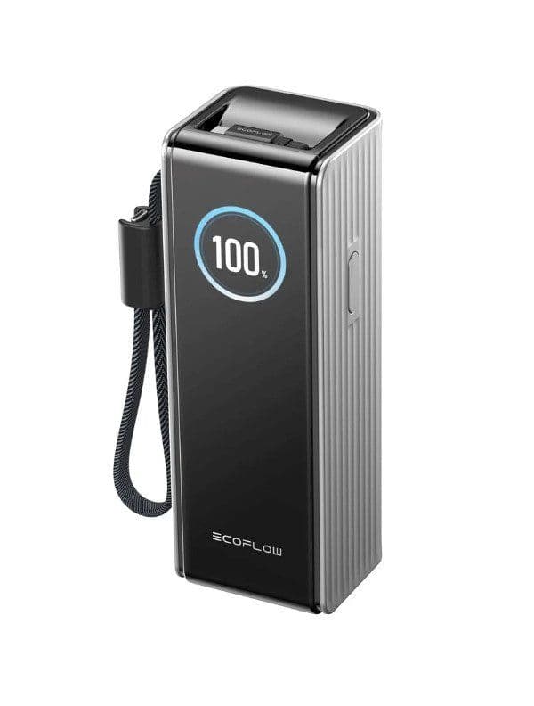 EcoFlow RAPID (25000 mAh, 170 W) – Sisäänrakennettu kaapeli – Varavirtalähde - Hopea