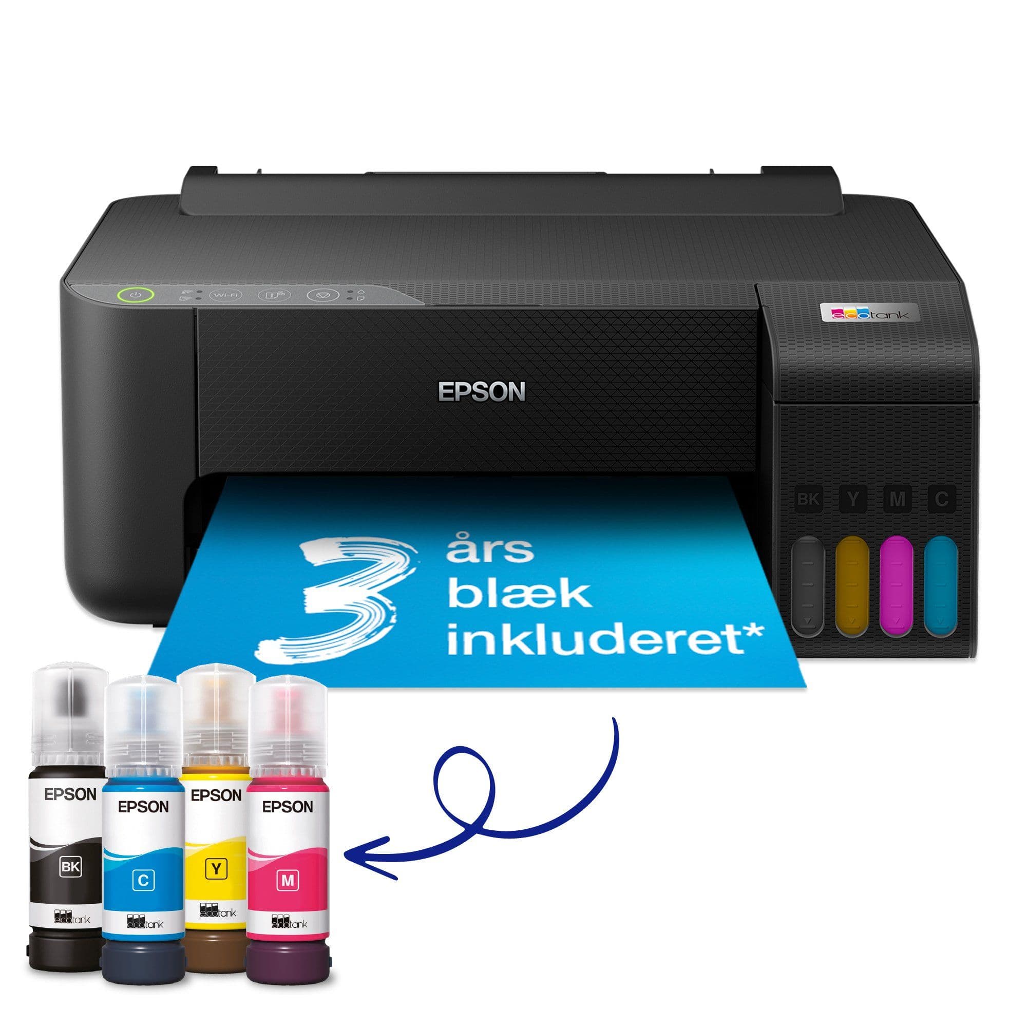 Epson EcoTank ET-1810, Väri, 4, 5760 x 1440 DPI, A4, 33 ppm, Kaksipuolinen tulostus