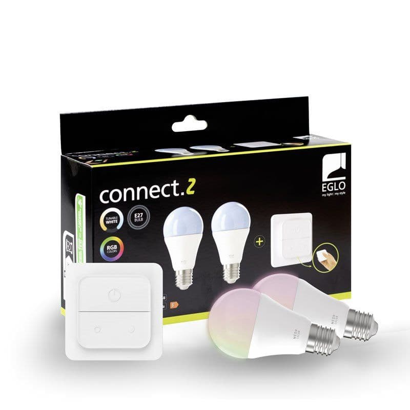 EGLO CONNECT-Z E27 -älylamput - 2 kpl kytkimellä - 1300 lm
