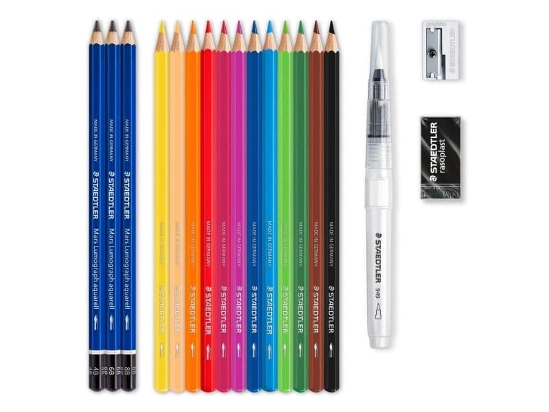 Staedtler 146 10C, Musta, Sininen, Bordeaux, Ruskea, Vihreä, Vaaleansininen, Vaaleanvihreä, Malva, Oranssi,..., 15 kpl