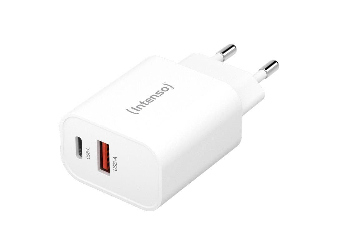 Intenso Power Adapter 1x USB-A/1x USB-C 30W White