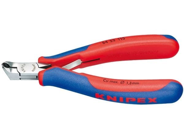 Knipex 64 52 115, Päätyleikkuripihdit, Terästä, Sininen, Punainen, 115 mm, 69 g