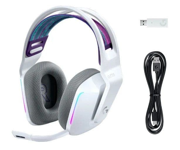 Logitech G G733, Langaton, Pelaaminen, 20 - 20000 Hz, 278 g, Kuulokkeet, Valkoinen
