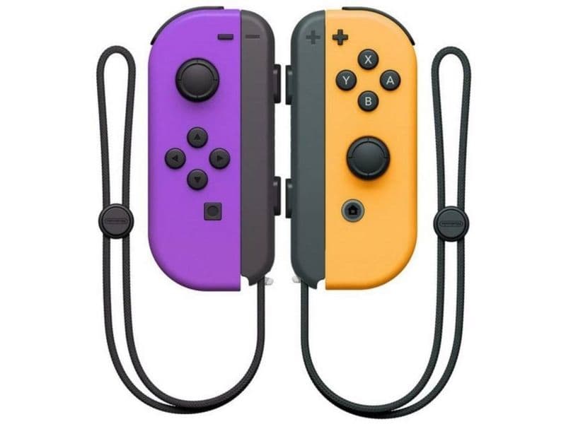 Nintendo | Joy-Con (vasen ja oikea) - Peliohjain - langaton - neonoranssi / neonpurppura (setti) - malleille: Nintendo Switch