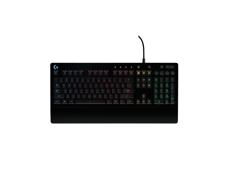 Logitech G 920-008090, Täysikokoinen (100 %), Langallinen, USB, QWERTY, RGB LED, Musta