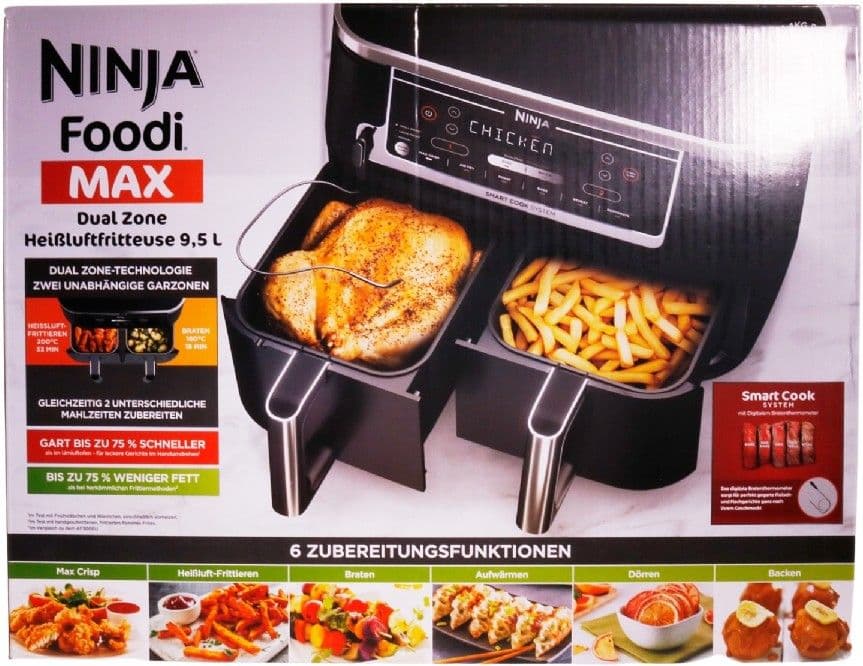 Ninja AF451EU Foodi MAX kaksialueinen airfryer Smart Cook -järjestelmällä