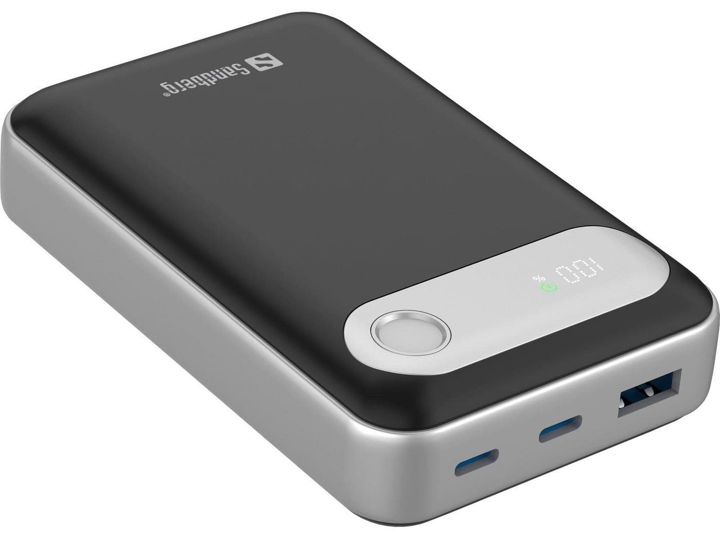 Sandberg 421-41, 20000 mAh, Litium polymeeri (LiPo), 3,7 V, musta, Hopea
