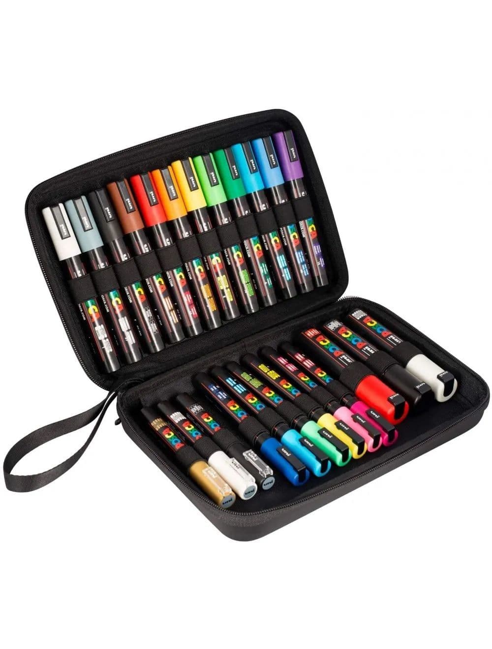 POSCA-lahjakotelo, 24 kpl, eri värejä ja viivanleveyksiä
