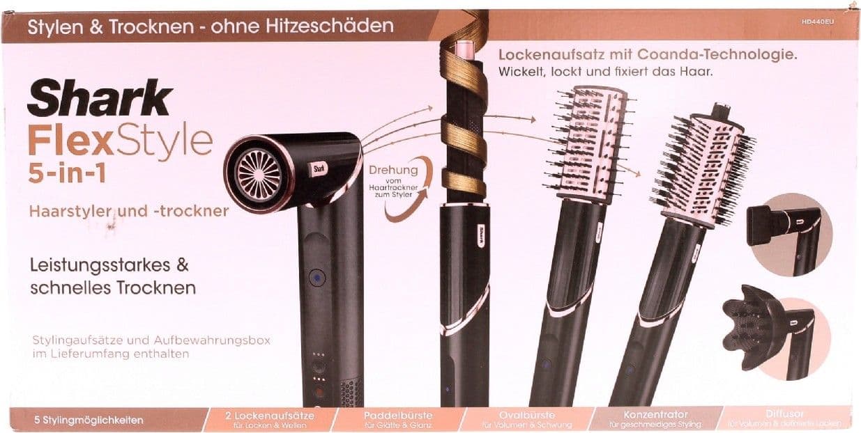 Shark FlexStyle 5-in-1 multistyler HD440EU (sort & rosaguld)