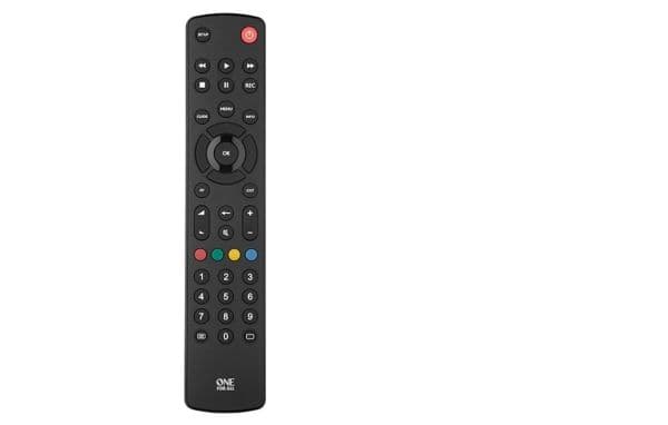 One For All Basic yleiskaukosäädin Contour TV, TV, IR Langaton, Painikkeiden painaminen, Musta