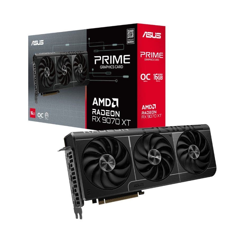 ASUS VGA 16GB RX9070XT PRIME OC 3xDP/HDMI PRIME-RX9070XT-O16G