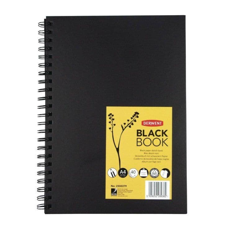 Derwent Black Book A4 luonnoslehtiö