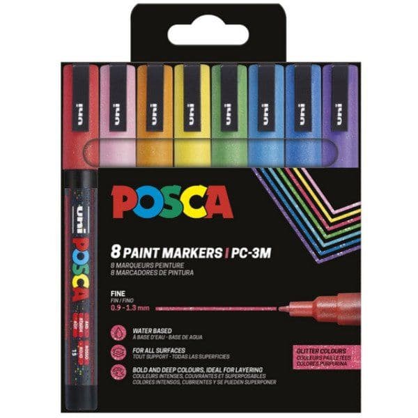 POSCA PC-3M 8kpl Glitter värit