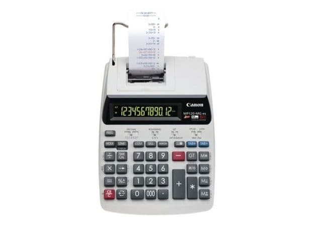 Canon MP120-MG-es II, Työpöytä, Tulostuslaskin, 12 lukua, Näyttön kallistus, AC, Valkoinen