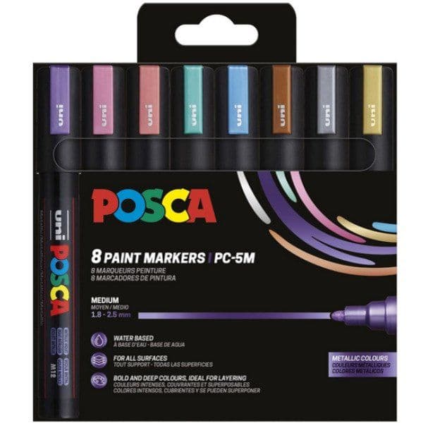 POSCA PC-5M 8kpl Metallivärit