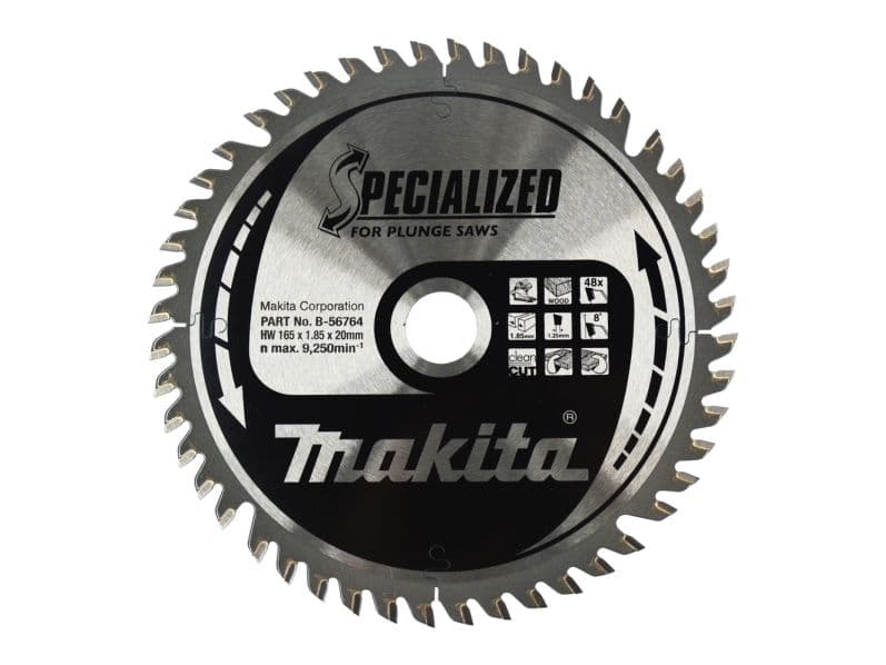 Makita Specialized - Pyörösahanterä - puulle - 165 mm - 48 hammasta