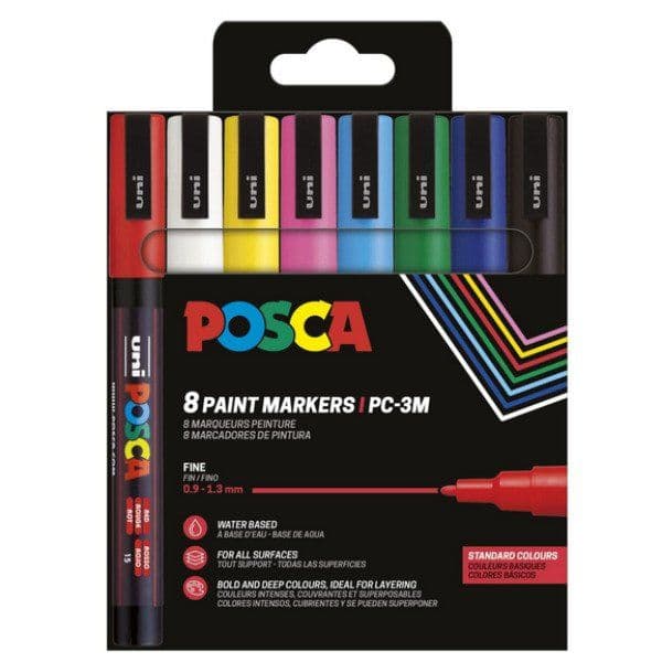 POSCA PC-3M 8kpl Perusvärit
