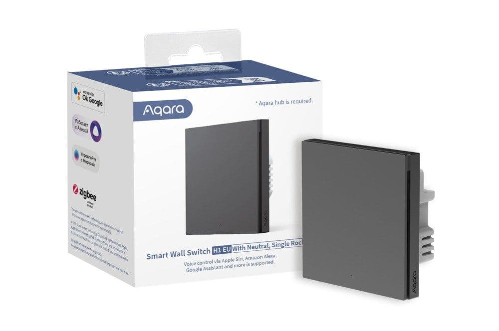 Aqara WS-EUK01-G, painikkeet, langaton, harmaa, polykarbonaatti (PC), sininen, ZigBee, valmiustila, tila