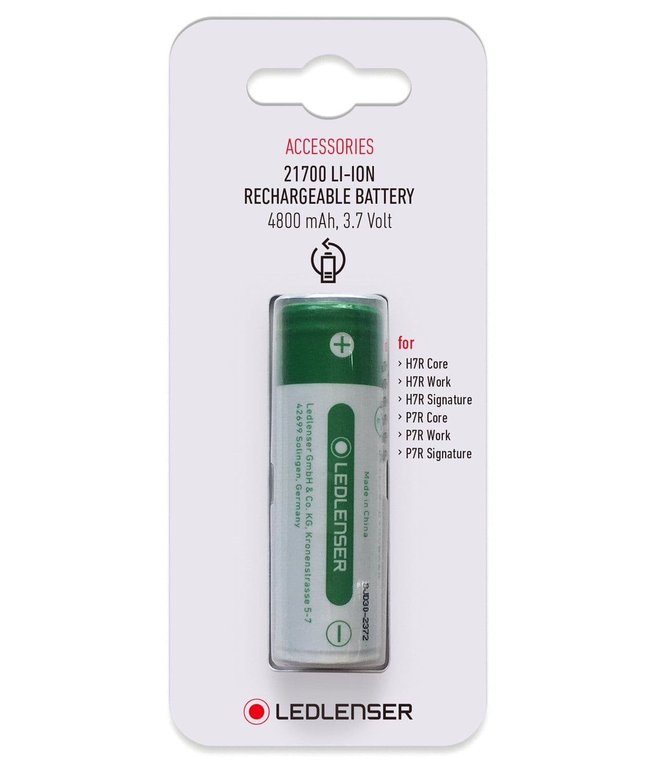 LEDLENSER 21700 Li-Ion ladattava akku - 4800 mAh
