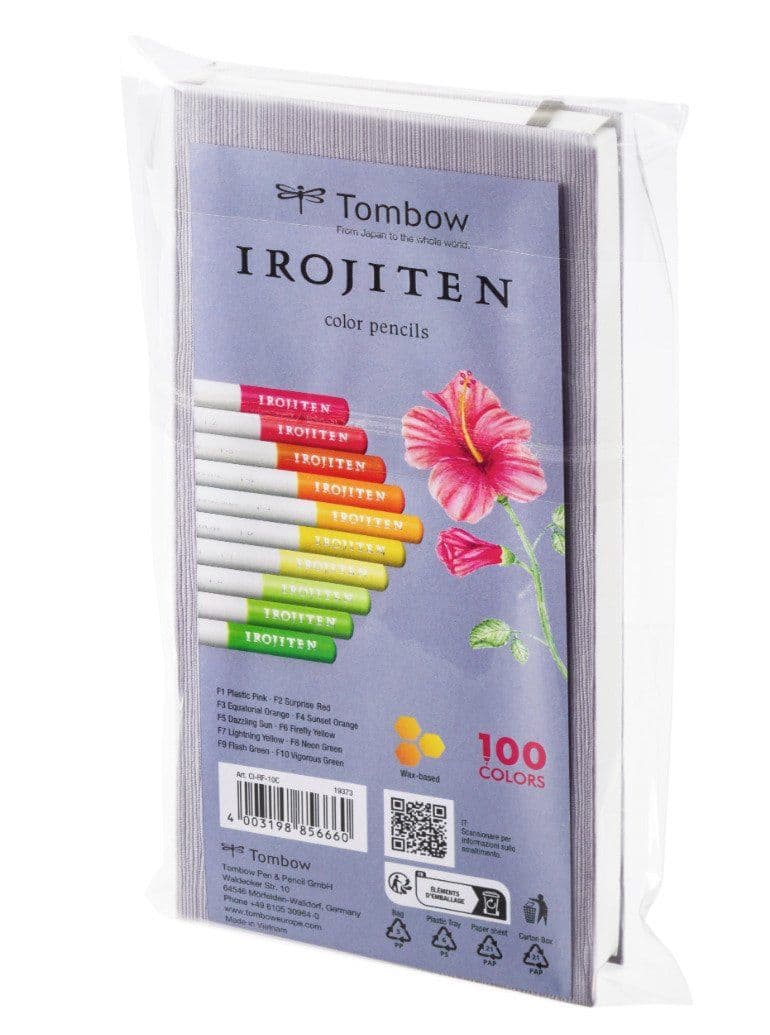 Tombow värikynä IROJITEN Volume 7, 10 korkealaatuisen värikynän sarja kirkkaissa väreissä, käsintehty, - 1 kpl (CI-RF-10C)