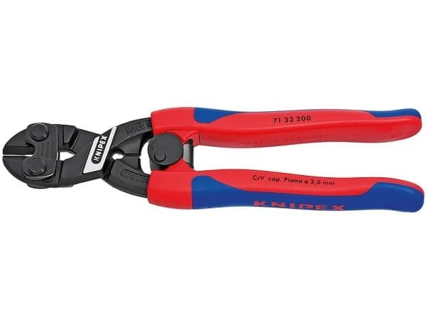 Knipex CoBolt, Voimaleikkurit, Kromivanadiini-teräs, Muovi, Sininen, Punainen, 200 mm, 370 g