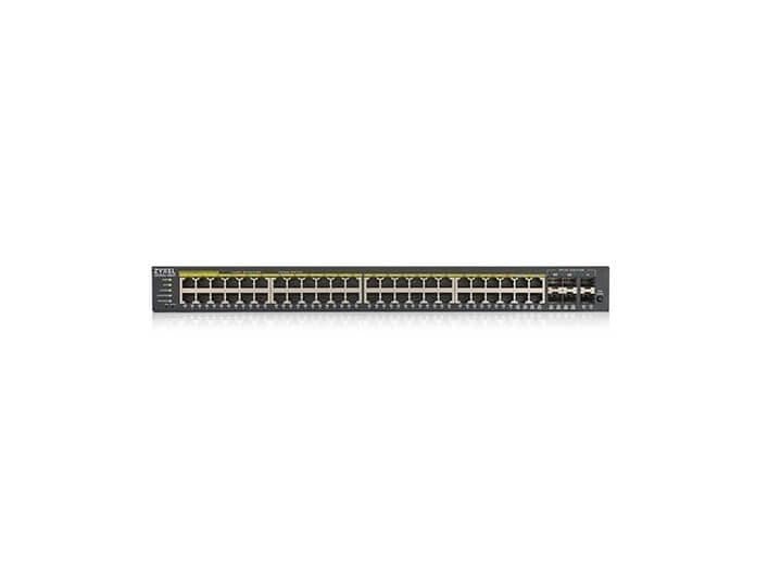 Zyxel GS1920-48v2 - kytkin - älykäs - 48 x 10/100/1000 + 4 x yhdistelmä-Gigabit SFP + 2 x Gigabit SFP - telineasennettava