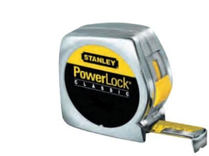 Stanley PowerLock - Mittanauha - 10 m - Terän leveys: 25 mm - muovi, Mylar - kromattu (kaappi)