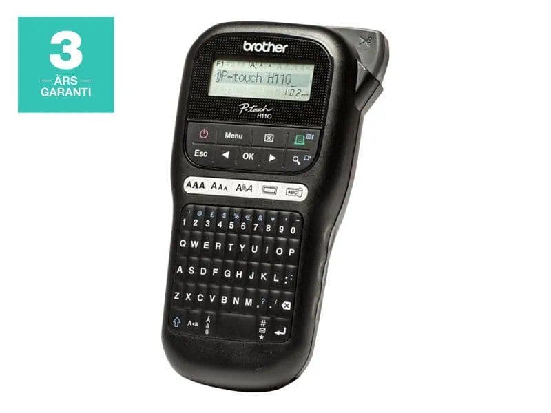 Brother PT-H110, QWERTY, TZe, Lämpösiirto, 180 x 180 DPI, 20 mm/s, Musta