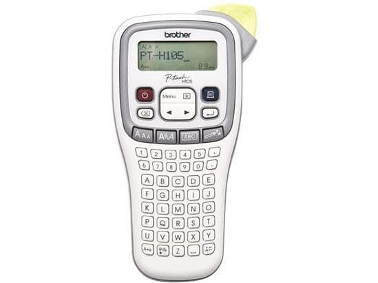 Brother P-Touch PT-H105 - Tarrakirjoitin - mustavalkoinen - lämpösiirto - rulla (1,2 cm) - 180 dpi - jopa 20 mm/s - leikkuri - 2 tulostuslinjaa