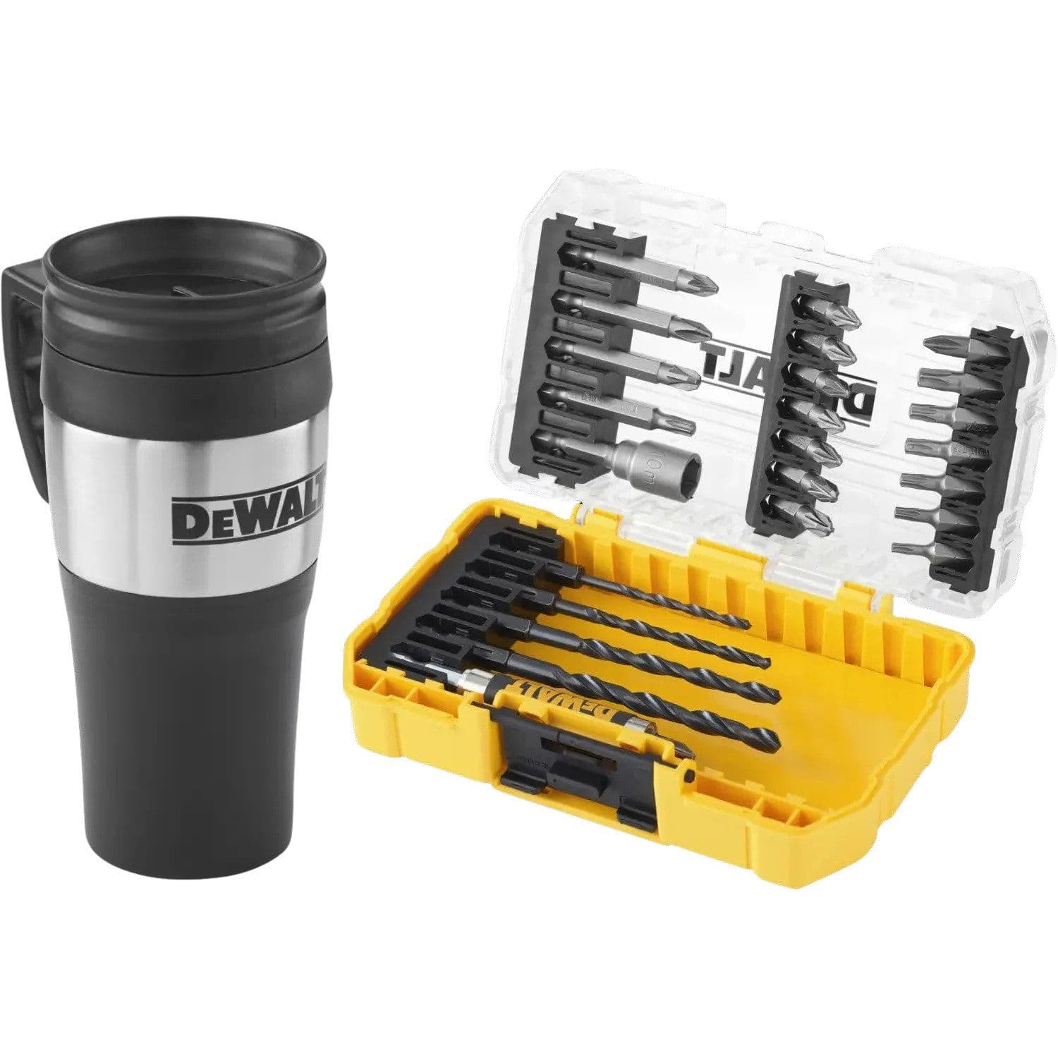 DeWALT DT70707-QZ pora-/kärkisarja - 25 osaa + lämpökuppi